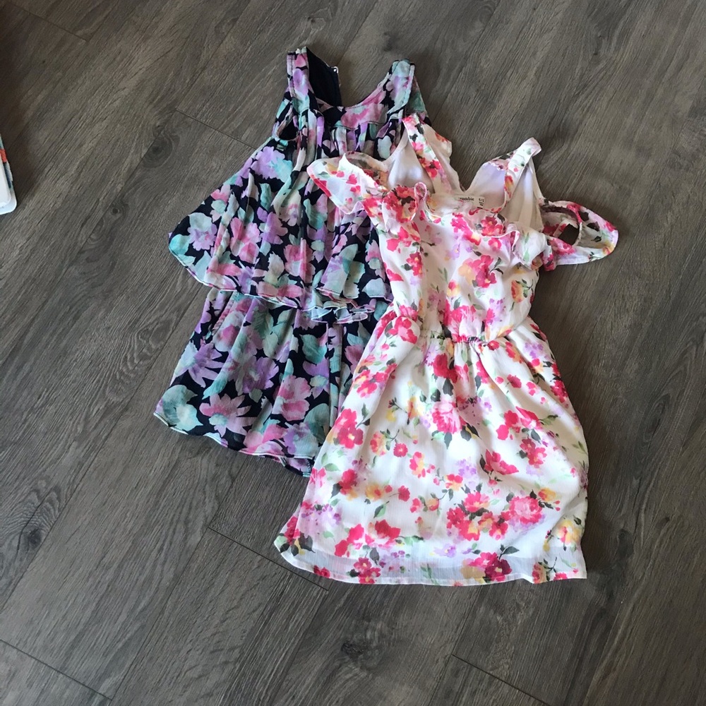 2 Abercrombie romper/dress floral print kids 5/6